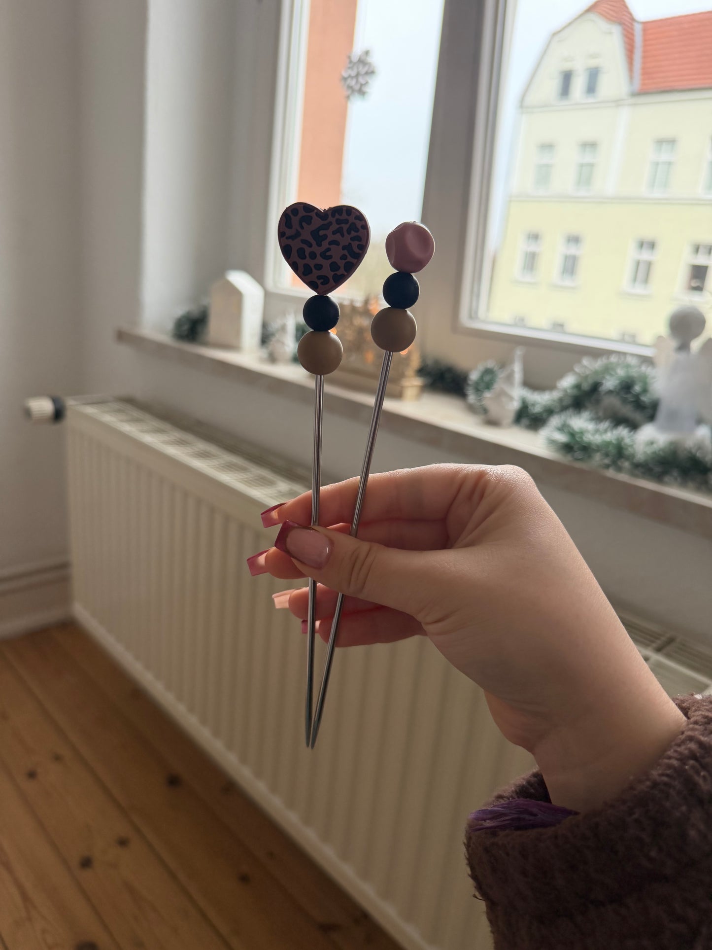 Amigurumisticks - Leoprint Herz