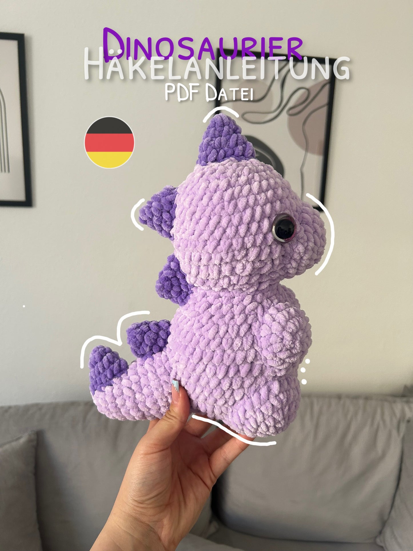 Dinosaurier Häkelanleitung | digital | deutsch